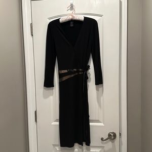 Black wrap dress